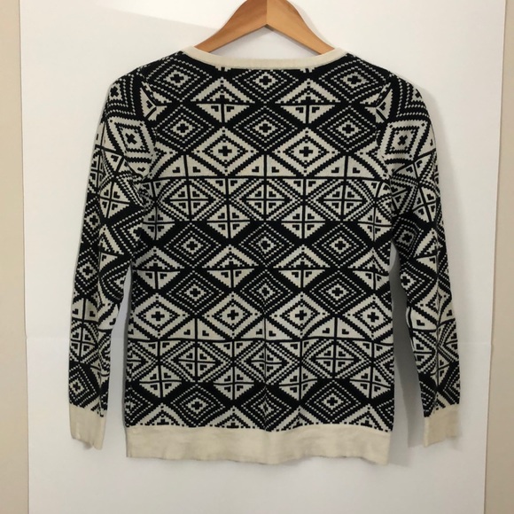 BANANA REPUBLIC geometric cotton sweater - Picture 2 of 10